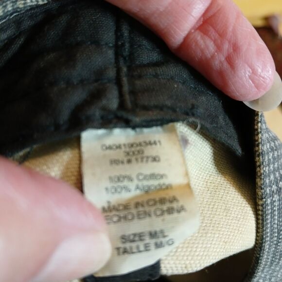 Vintage Gray Plaid 100% Cotton Newspaper boy Cap M/L - Picture 3 of 3